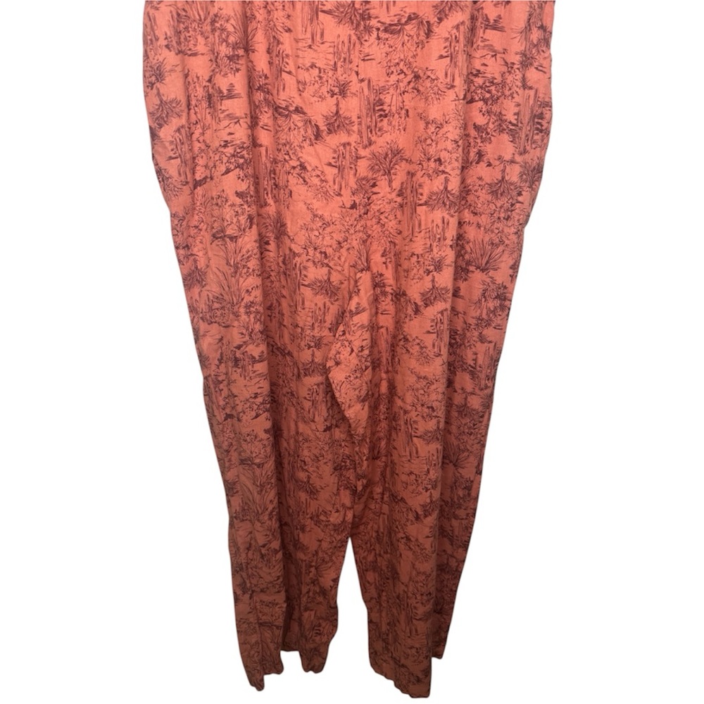 Old navy women's XXL Tall desert novelty linen blend cami jumpsuit western - Picture 6 of 10